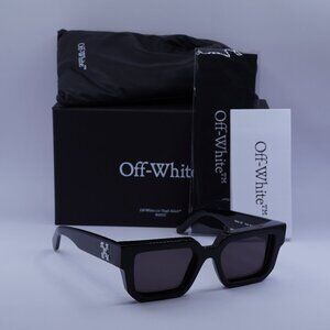 Off-White OERI146 SILVERSTONE 1007 Square Sunglasses – Black/Grey